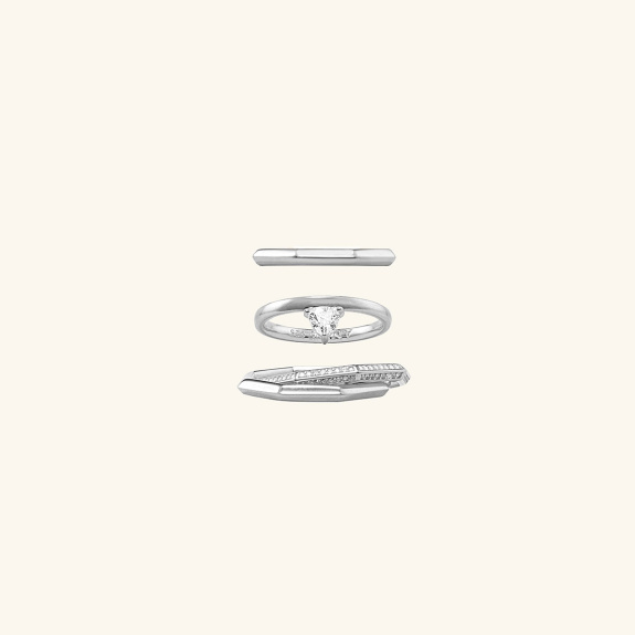Octagon Ring Stack Kit - Silver in der Gruppe Shop / Ringe bei ANI (ANI_SET_011)