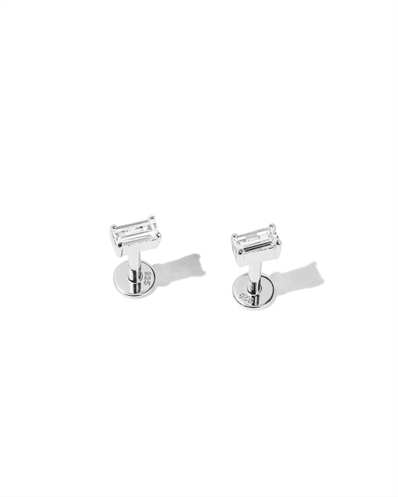 Baguette Labret Silver - Pair in der Gruppe Shop / Ohrringe bei ANI (ANI_SET_037)