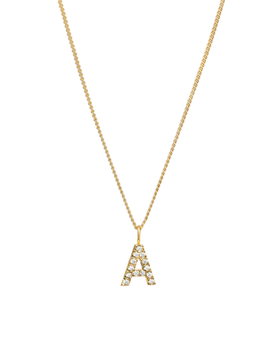 Letter Charm Necklace Gold in der Gruppe Shop / Halsketten bei ANI (ANI_SET_048)