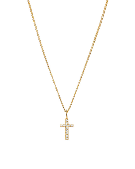 Cross Charm Necklace Gold in der Gruppe Shop / Halsketten bei ANI (ANI_SET_065)