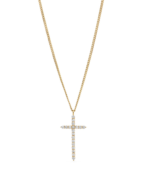 Large Cross Necklace Gold in der Gruppe Shop / Halsketten bei ANI (ANI_SET_067)