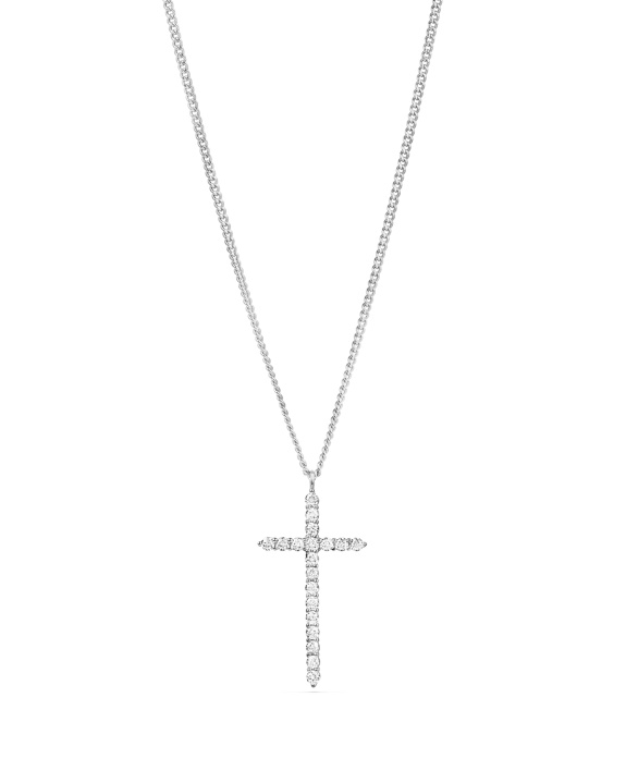 Large Cross Necklace Silver in der Gruppe Shop / Halsketten bei ANI (ANI_SET_068)