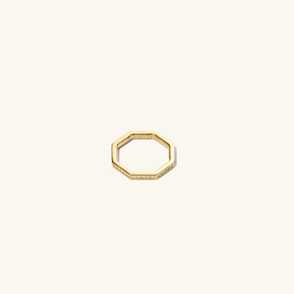 Pavé Octagon Ring Gold in der Gruppe Shop / Ringe bei ANI (ANI_VA_019)