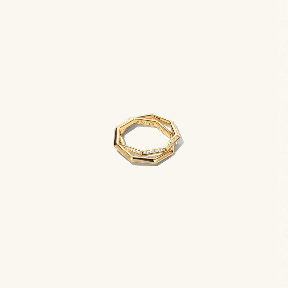 Double Octagon Ring Gold in der Gruppe Shop / Ringe bei ANI (ANI_VA_031)
